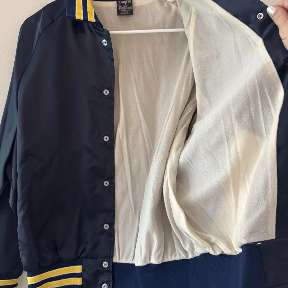 Vintage Satin Jacket Aristo Jac by Holton Karate Studio Large USA Olympic Retro